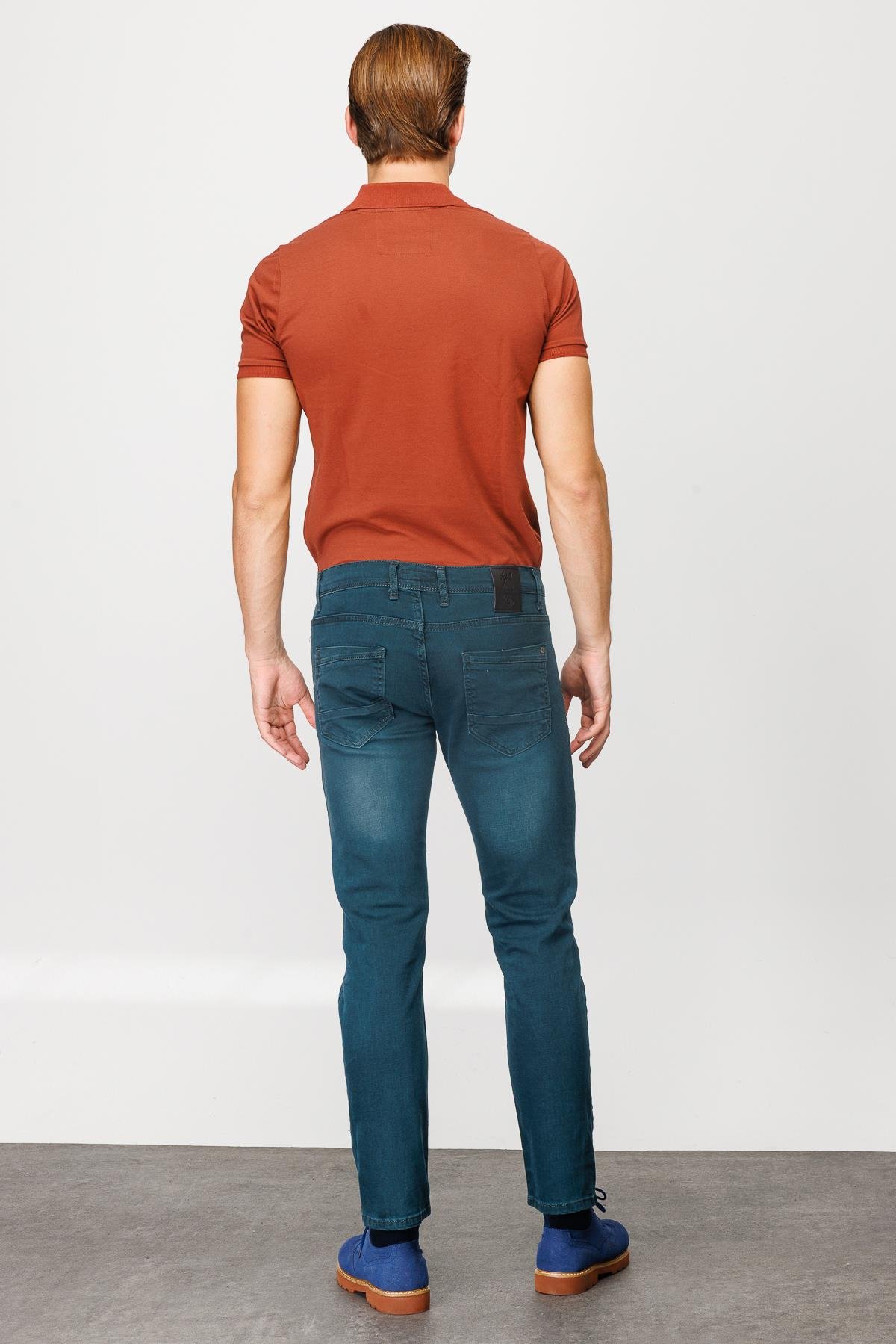 ERKEK PETROL SLIM FIT / DAR KALIP STD JEAN PANTOLON