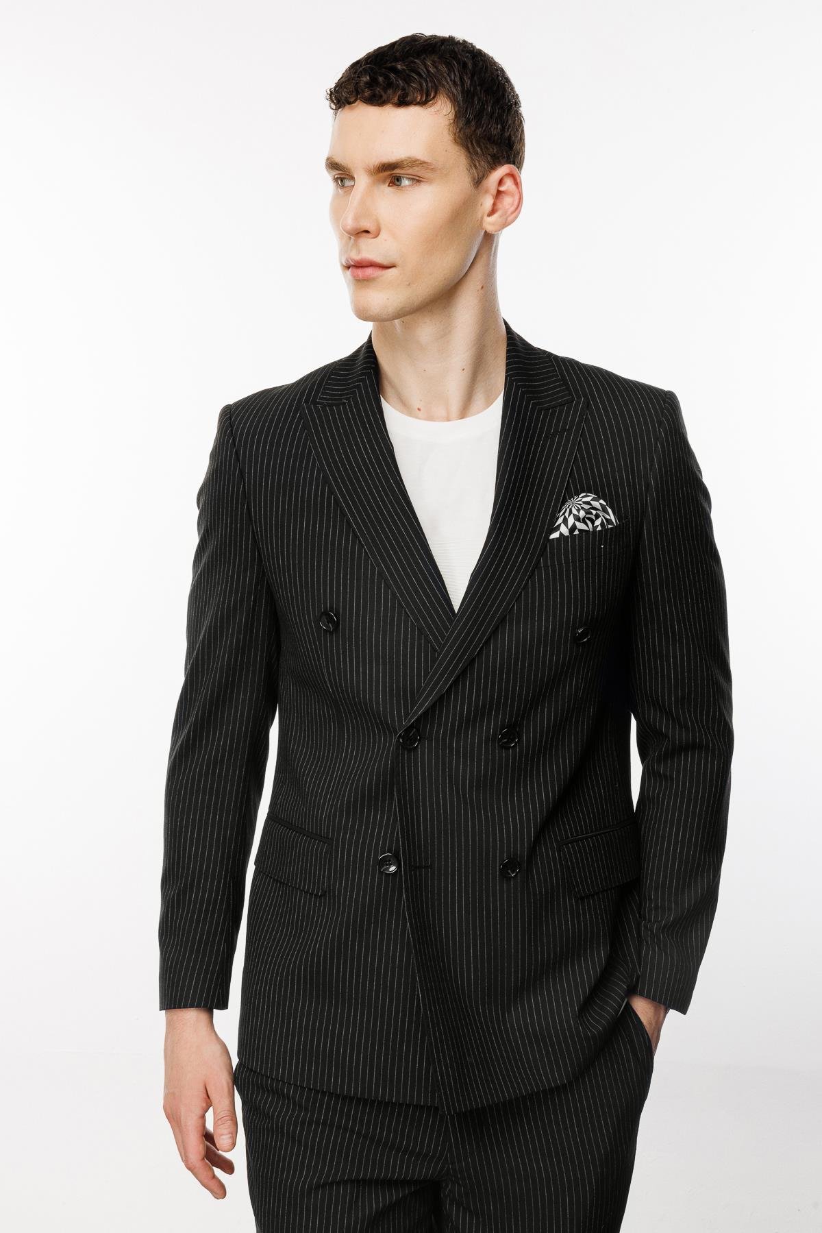 ERKEK SİYAH SLIM FIT / DAR KALIP KRUVAZE TAKIM ELBİSE