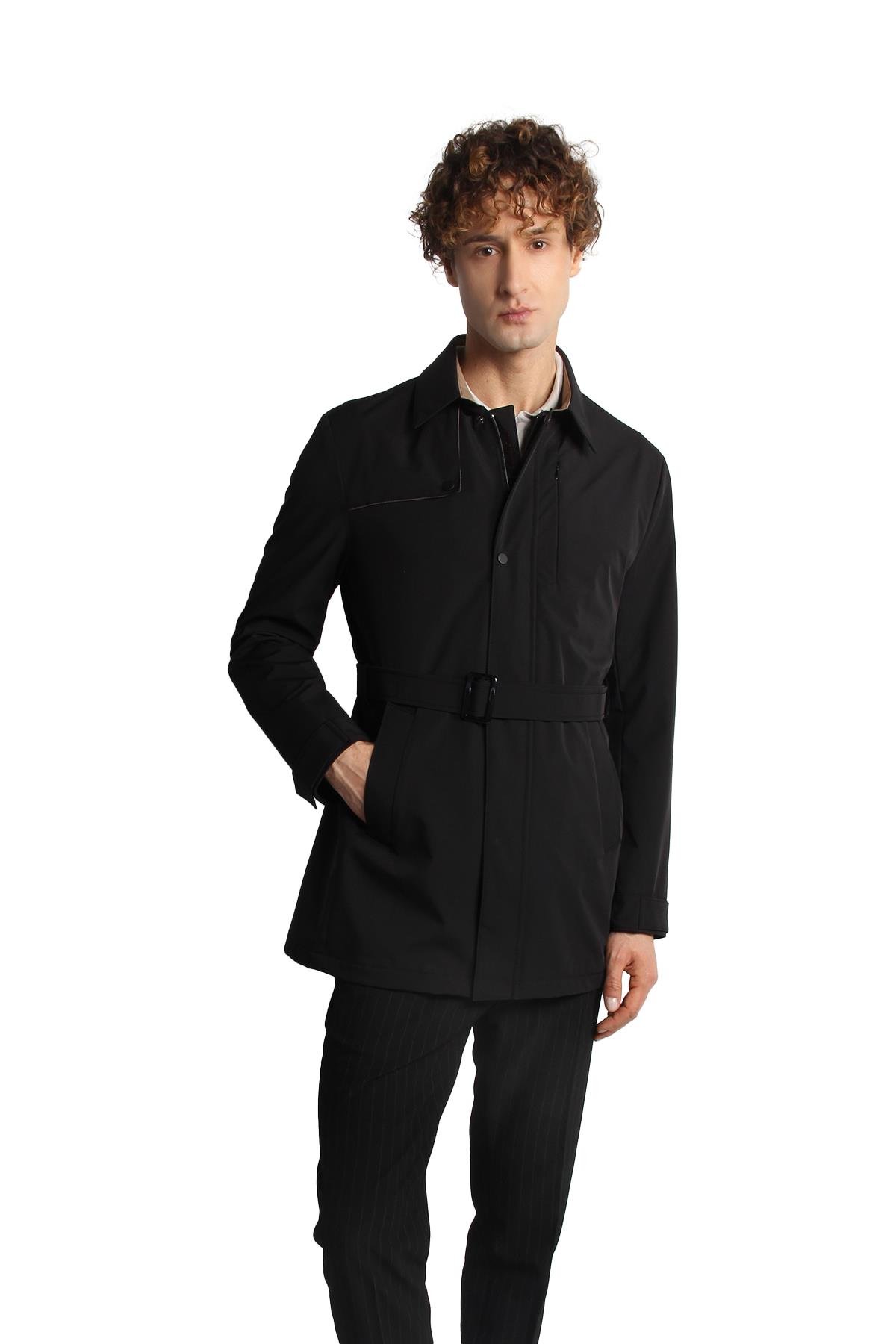 ERKEK SİYAH STANDART STD TRENCH