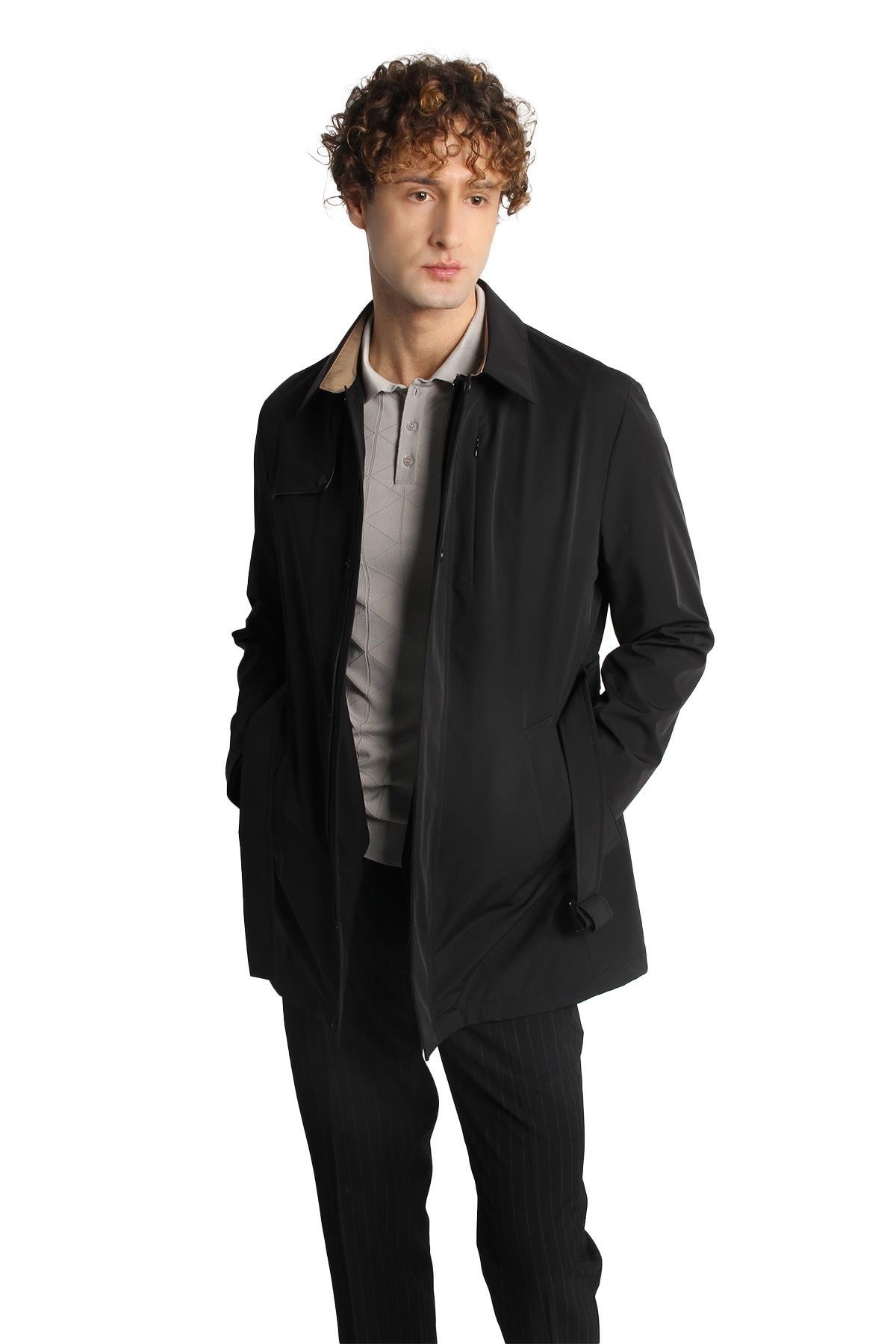 ERKEK SİYAH STANDART STD TRENCH