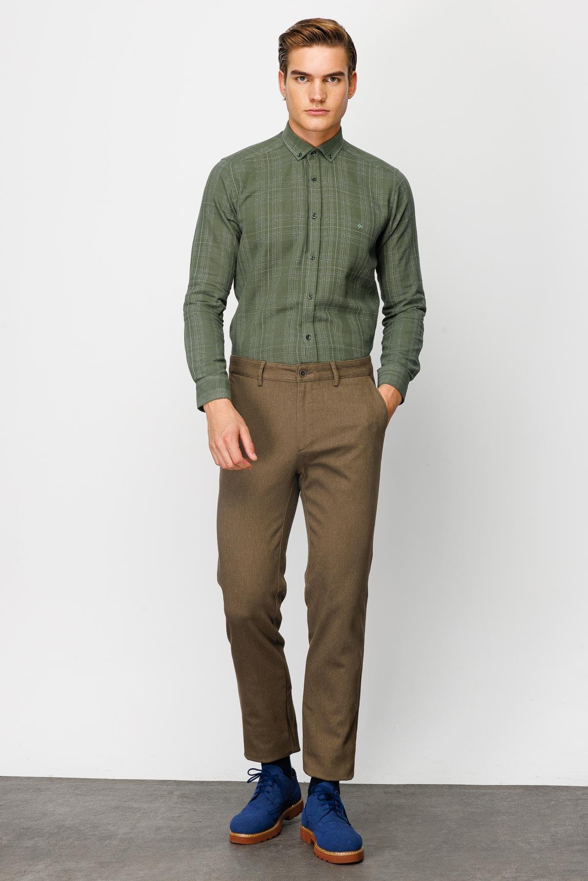 ERKEK TOPRAK REGULARFIT / RAHAT KALIP STD PANTOLON