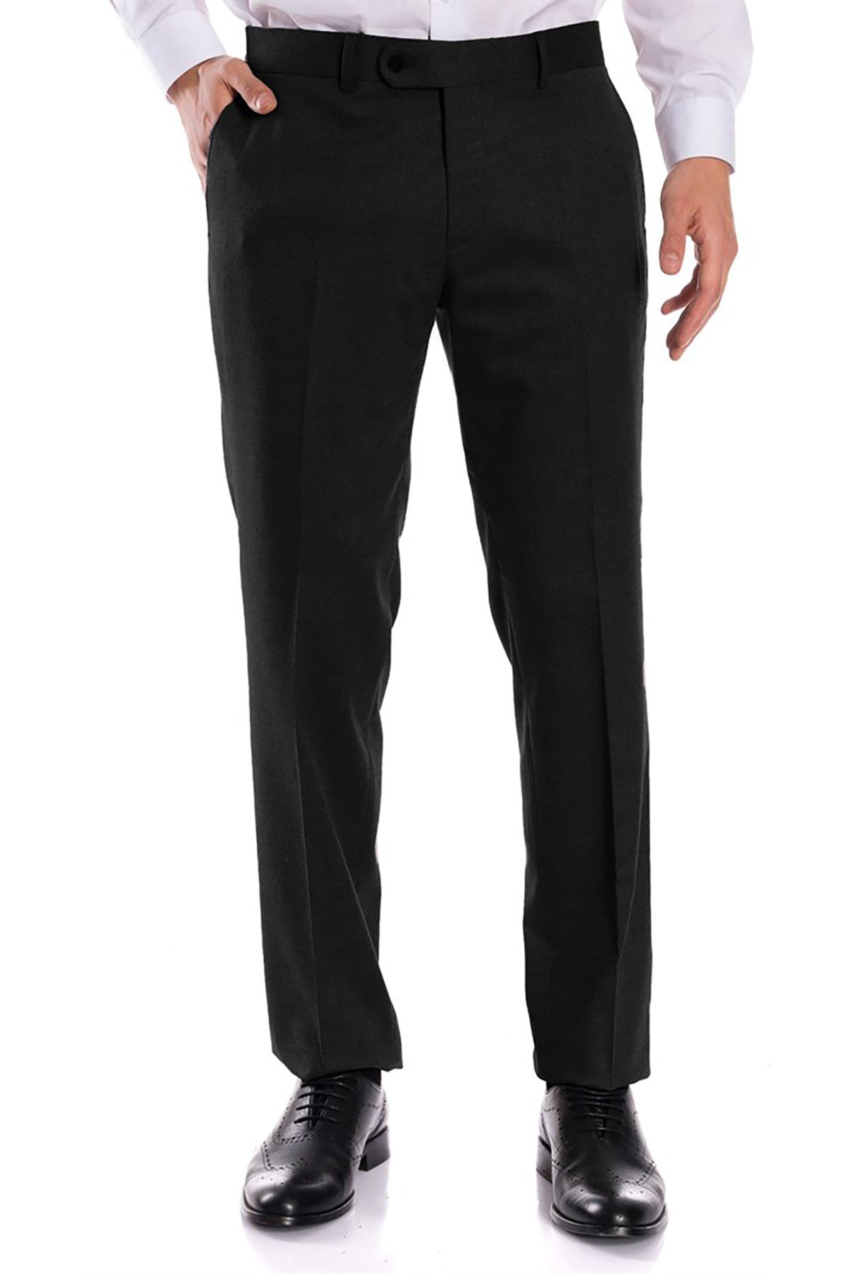 Erkek Siyah Regularfit / Rahat Kalıp  Pantolon