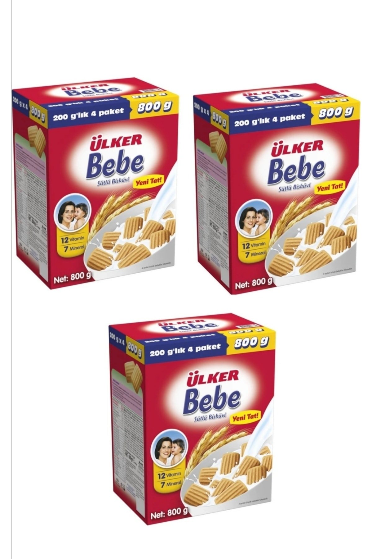 ÜLKER BEBEK BİSKÜVİSİ 800 GR 3 ADET 