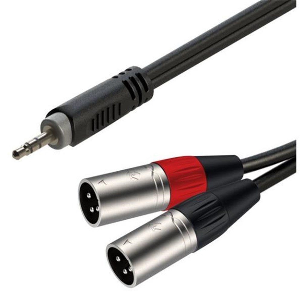 ROXTONE RX-K13603 3 METRE 3.5 MM STEREO PC-ÇİFT XLR ERKEK HAZIR KABLO
