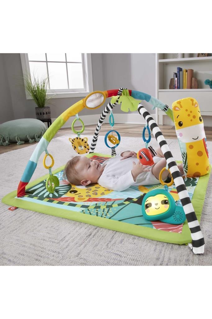 FISHER PRICEFisher Price 3'ü 1 Arada Yağmur Ormanı Jimnastik Merkezi HJW08, 3'ü 1 Arada Bebek Oyun Halısı