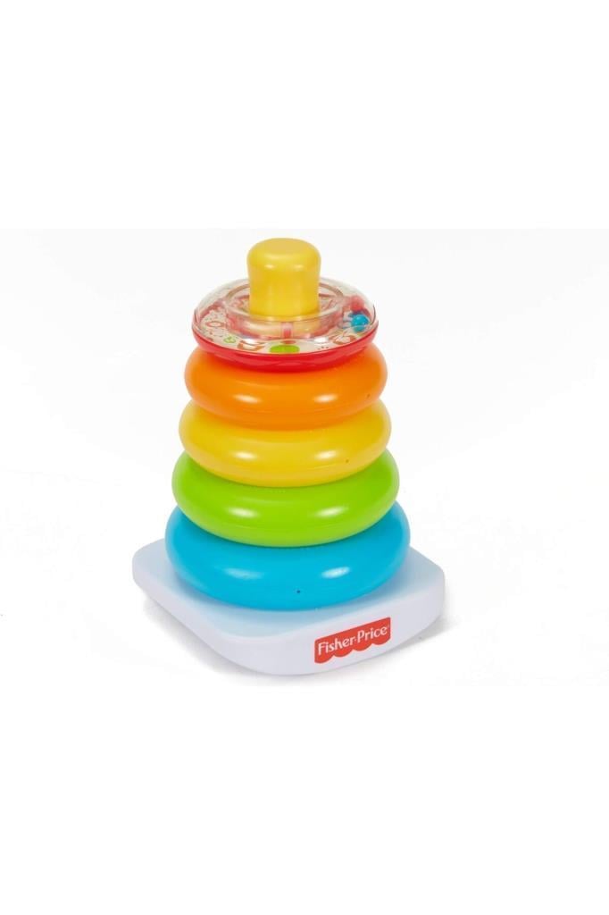 FISHER PRICEFisher-Price Renkli Halkalar Üst Üste Dizilebilir 5 Adet GJY49, Bebekler İçin Eğitici Halka Oyuncaklar