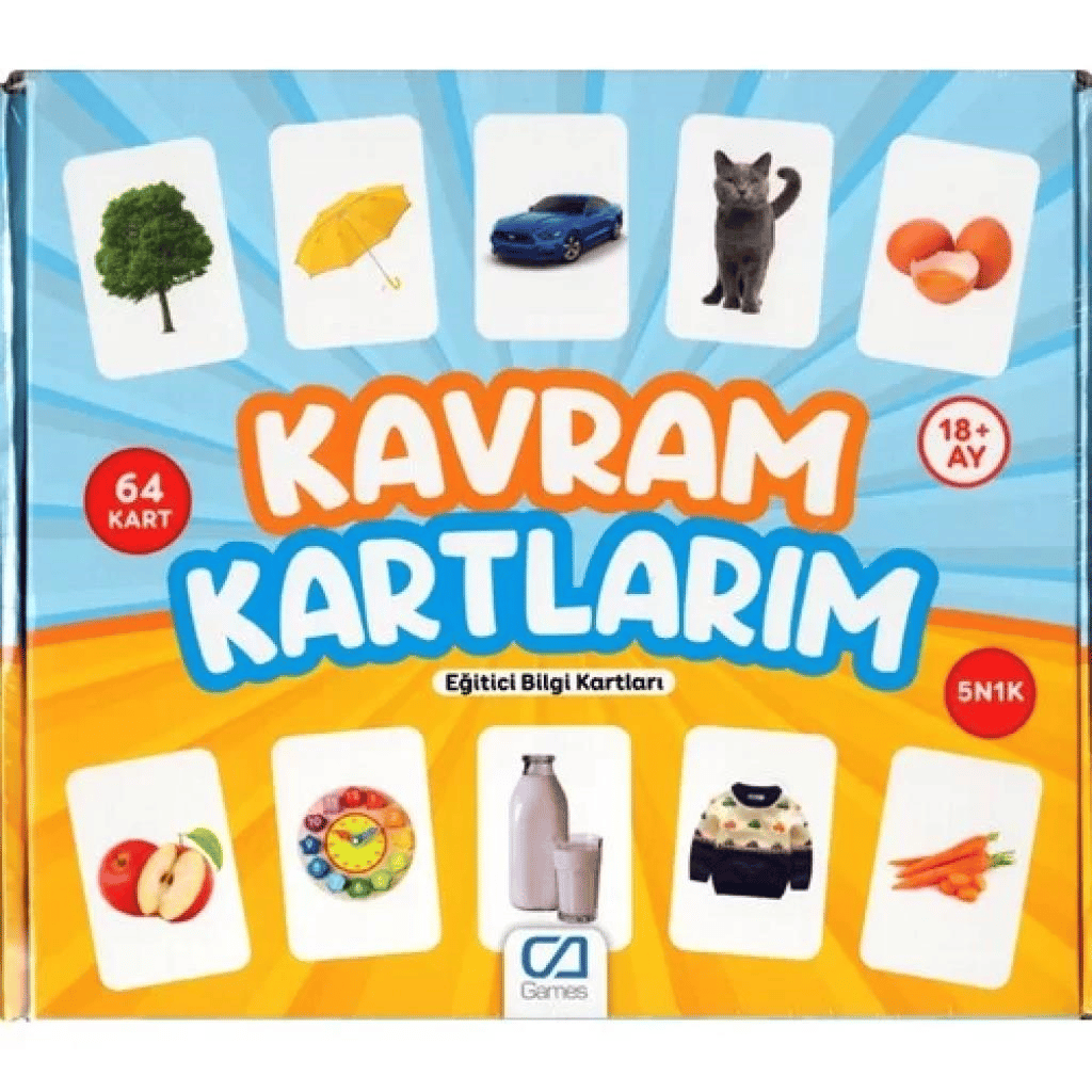 CA GamesCa Games Kavram Kartlarım Eğitici ve Öğretici Oyun Kartları 18+ Ay Üzeri