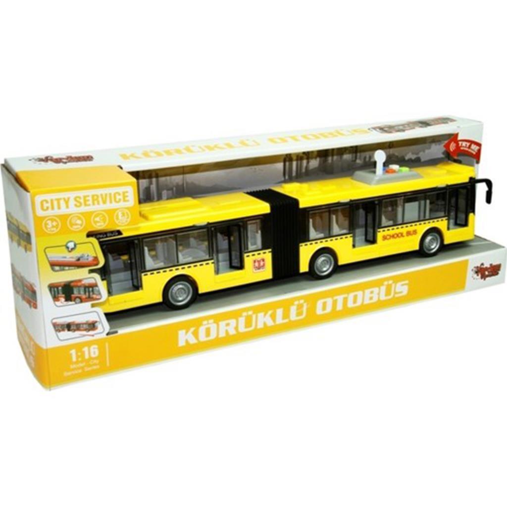 VARDEMVardem 1:16 Sürtmeli Sesli Işıklı Körüklü Otobüs (Metrobüs) WY913A