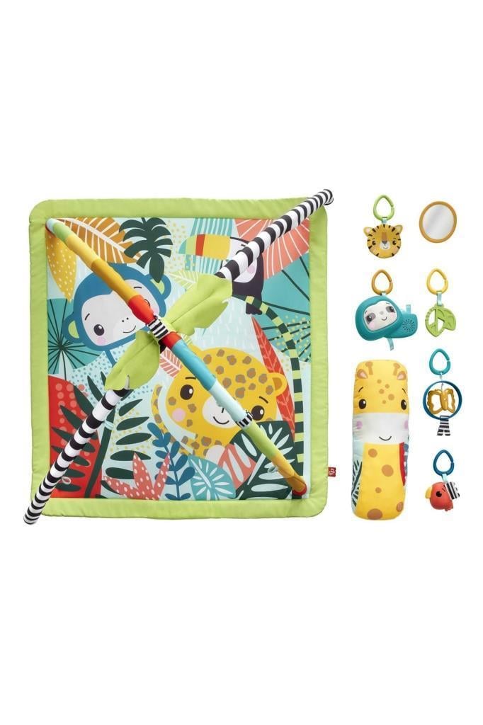 FISHER PRICEFisher Price 3'ü 1 Arada Yağmur Ormanı Jimnastik Merkezi HJW08, 3'ü 1 Arada Bebek Oyun Halısı