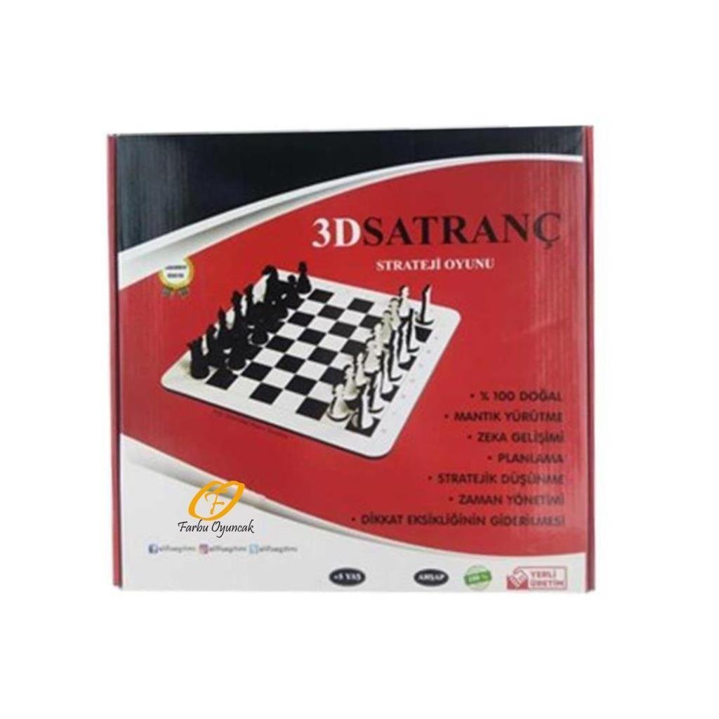 Farbu OyuncakFarbu Oyuncak Zekice Elif Ahşap 3D Satranç