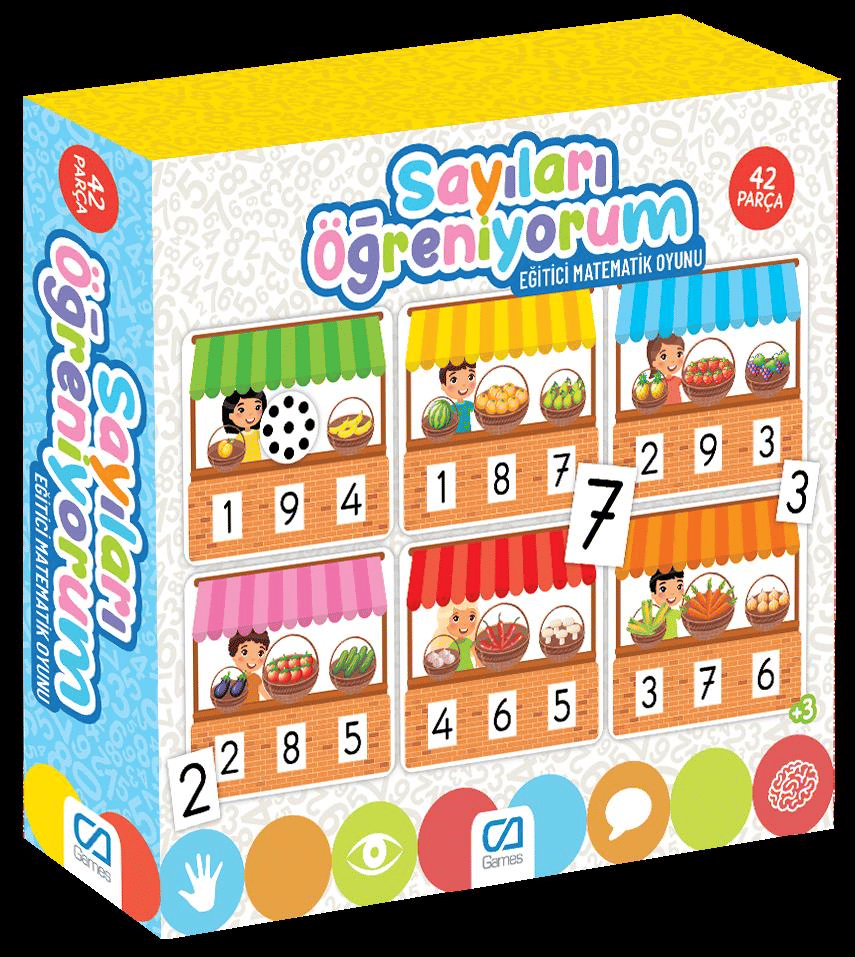 CA GamesCa Games Eğitici ve Öğretici Oyunlar Sayıları Öğreniyorum 42 Parça Matematik Oyunu