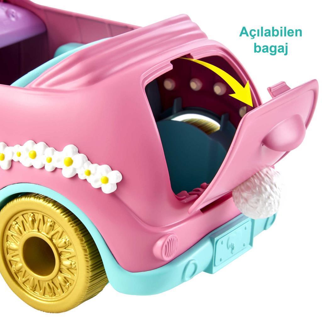 EnchantimalsEnchantimals Tavşancık Araba (26 cm), bebek, tavşan figürü ve aksesuarlar dahil 10 parça içeren set, 3 yaş ve üzeri HCF85