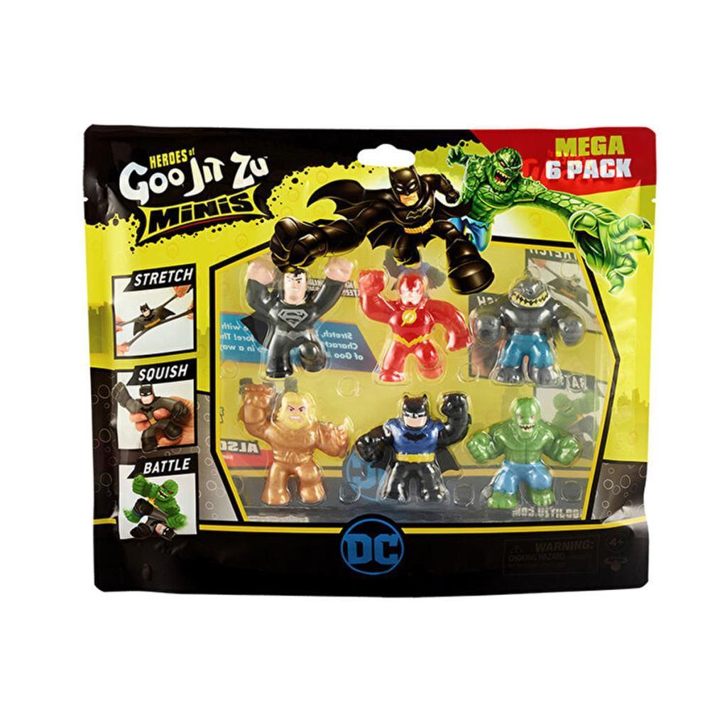 GoojitzuGoojitzu Dc Mini 6Li GJD02000,Batman Superman Croc Flash Shark ve Aquaman Figür Oyuncak