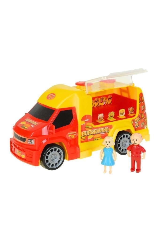 King ToysKing Toys Hamburger Kamyonu LAL 1134,Aksesuarlı Burgervan Oyuncak Kamyon