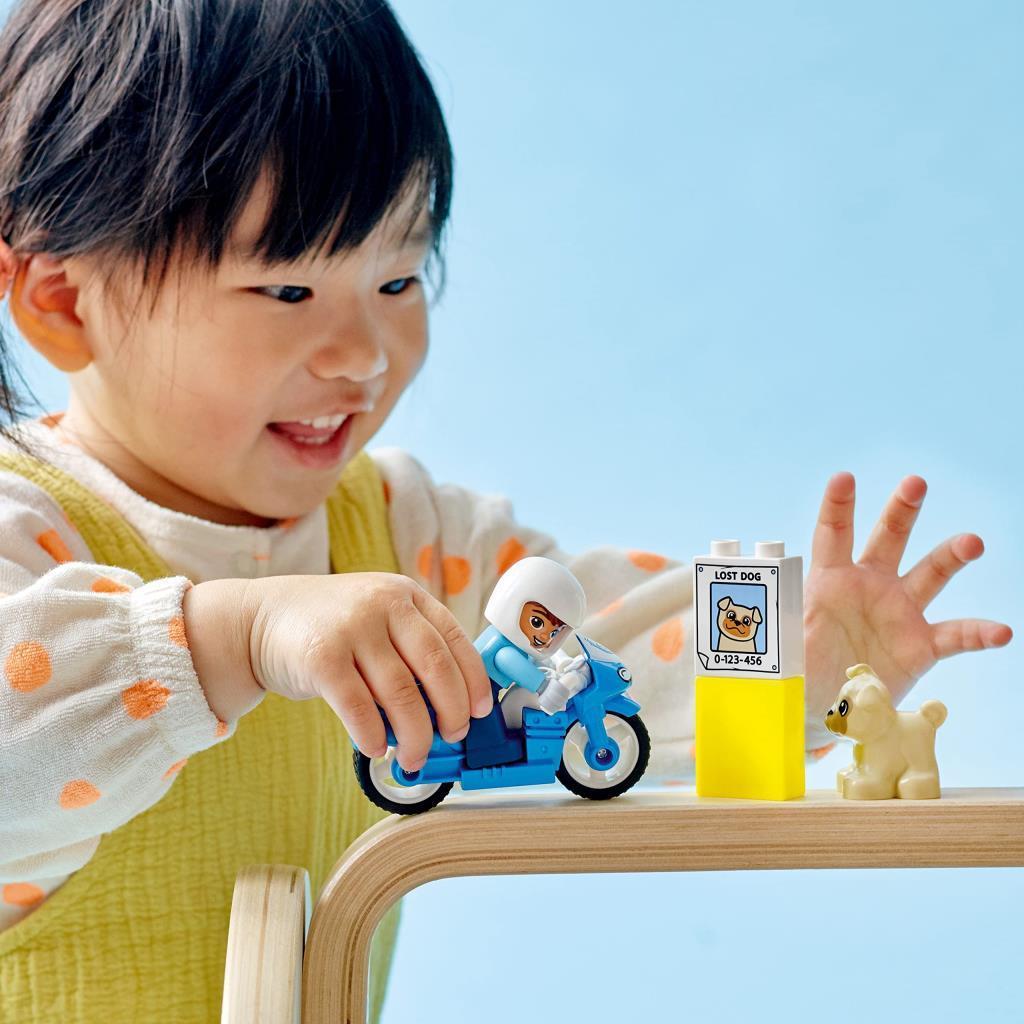 LEGOLEGO® DUPLO® Kurtarma Polis Motosikleti 10967 - 2 Yaş ve Üzeri Çocuklar için Polis Motosikleti İçeren Oyuncak Yapım Seti (5 Parça)
