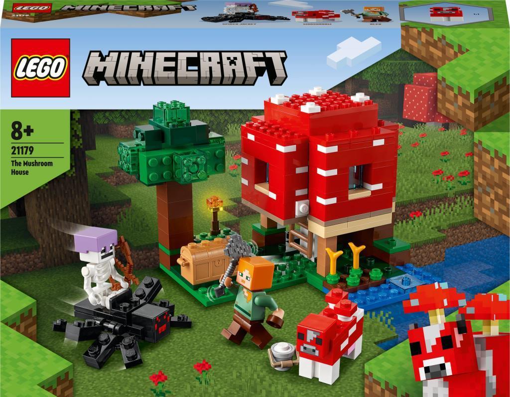 LEGOLEGO® Minecraft® Mantar Evi 21179 – Macera Oyunlarını Seven Çocuklar İçin Oyuncak Ev İçeren Yaratıcı Oyuncak Yapım Seti (272 Parça)