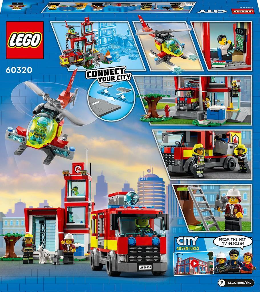 LEGOLEGO® City İtfaiye Merkezi 60320 - 6 Yaş ve Üzeri Çocuklar için 2 LEGO City Maceraları TV Dizisi Karakteri İçeren Oyuncak Yapım Seti (540 Parça)