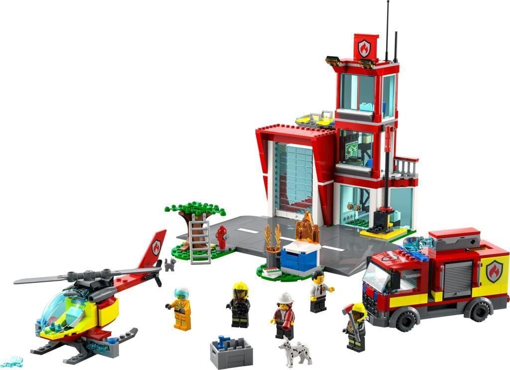 LEGOLEGO® City İtfaiye Merkezi 60320 - 6 Yaş ve Üzeri Çocuklar için 2 LEGO City Maceraları TV Dizisi Karakteri İçeren Oyuncak Yapım Seti (540 Parça)