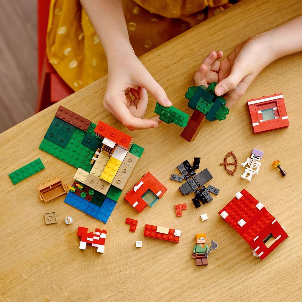 LEGOLEGO® Minecraft® Mantar Evi 21179 – Macera Oyunlarını Seven Çocuklar İçin Oyuncak Ev İçeren Yaratıcı Oyuncak Yapım Seti (272 Parça)