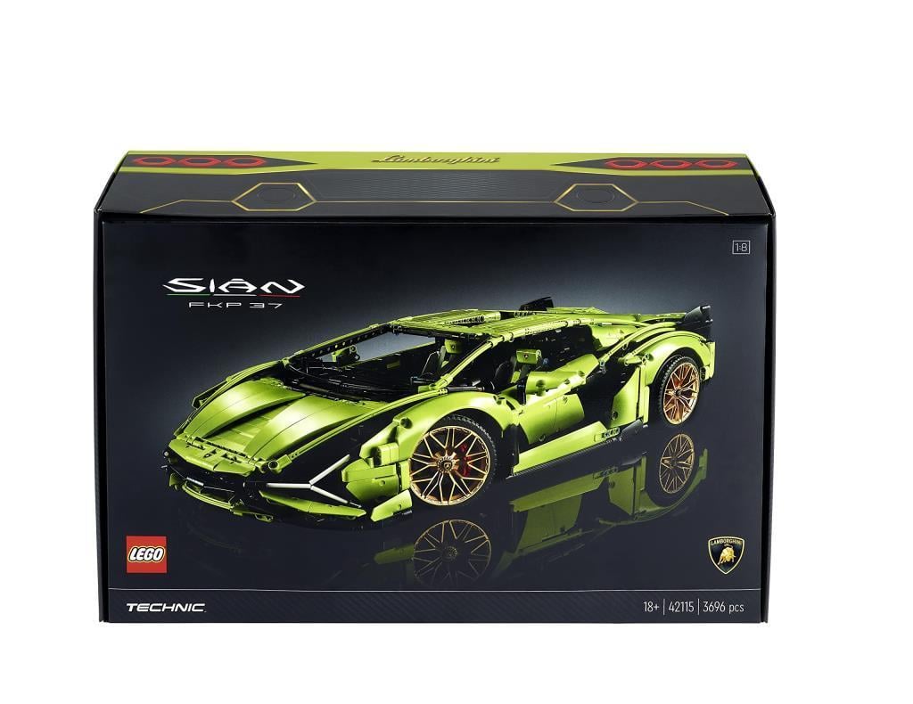 LEGOLEGO® Technic Lamborghini Sián FKP 37 (42115) Model Araba Yapım Seti, Etkileyici Sián FKP 37’yi Yapın ve Sergileyin (3696 Parça)