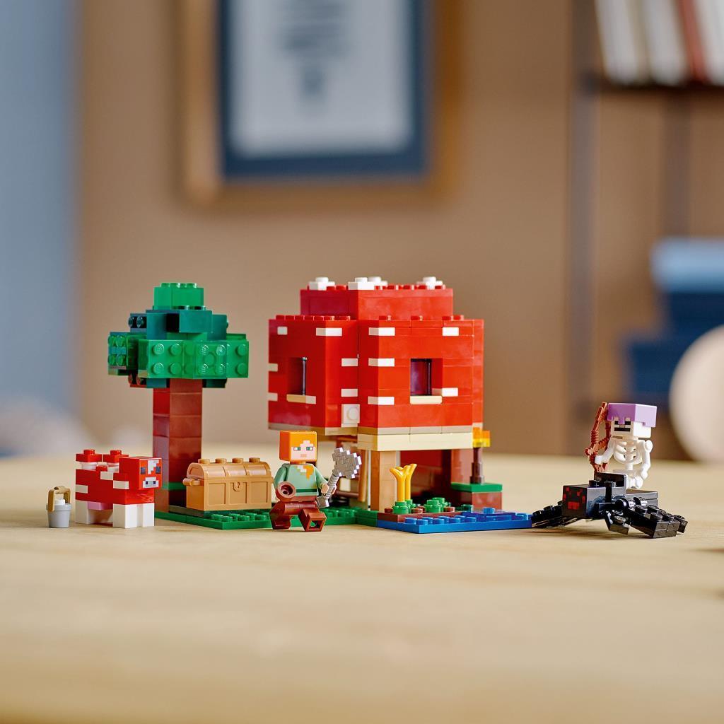 LEGOLEGO® Minecraft® Mantar Evi 21179 – Macera Oyunlarını Seven Çocuklar İçin Oyuncak Ev İçeren Yaratıcı Oyuncak Yapım Seti (272 Parça)