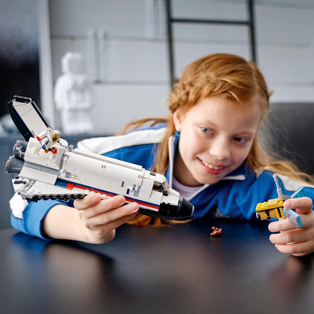 LEGOLEGO Creator 3’ü 1 Arada Uzay Mekiği Macerası 31117 Yapım Seti; Roketleri ve Yaratıcı Eğlenceyi Seven Çocuklar için Havalı Oyuncaklar (486 Parça)