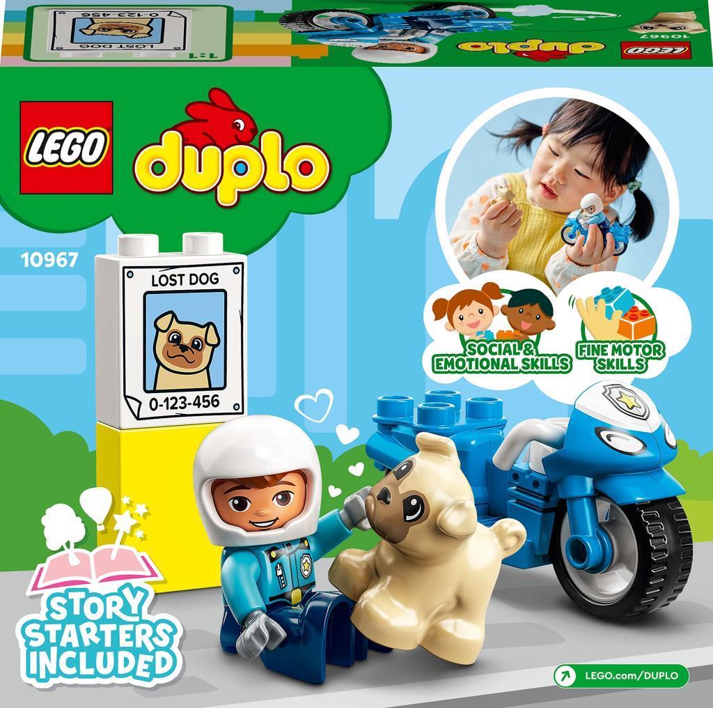 LEGOLEGO® DUPLO® Kurtarma Polis Motosikleti 10967 - 2 Yaş ve Üzeri Çocuklar için Polis Motosikleti İçeren Oyuncak Yapım Seti (5 Parça)