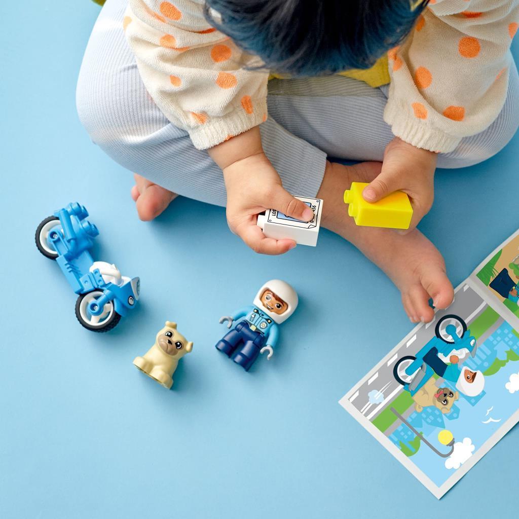 LEGOLEGO® DUPLO® Kurtarma Polis Motosikleti 10967 - 2 Yaş ve Üzeri Çocuklar için Polis Motosikleti İçeren Oyuncak Yapım Seti (5 Parça)