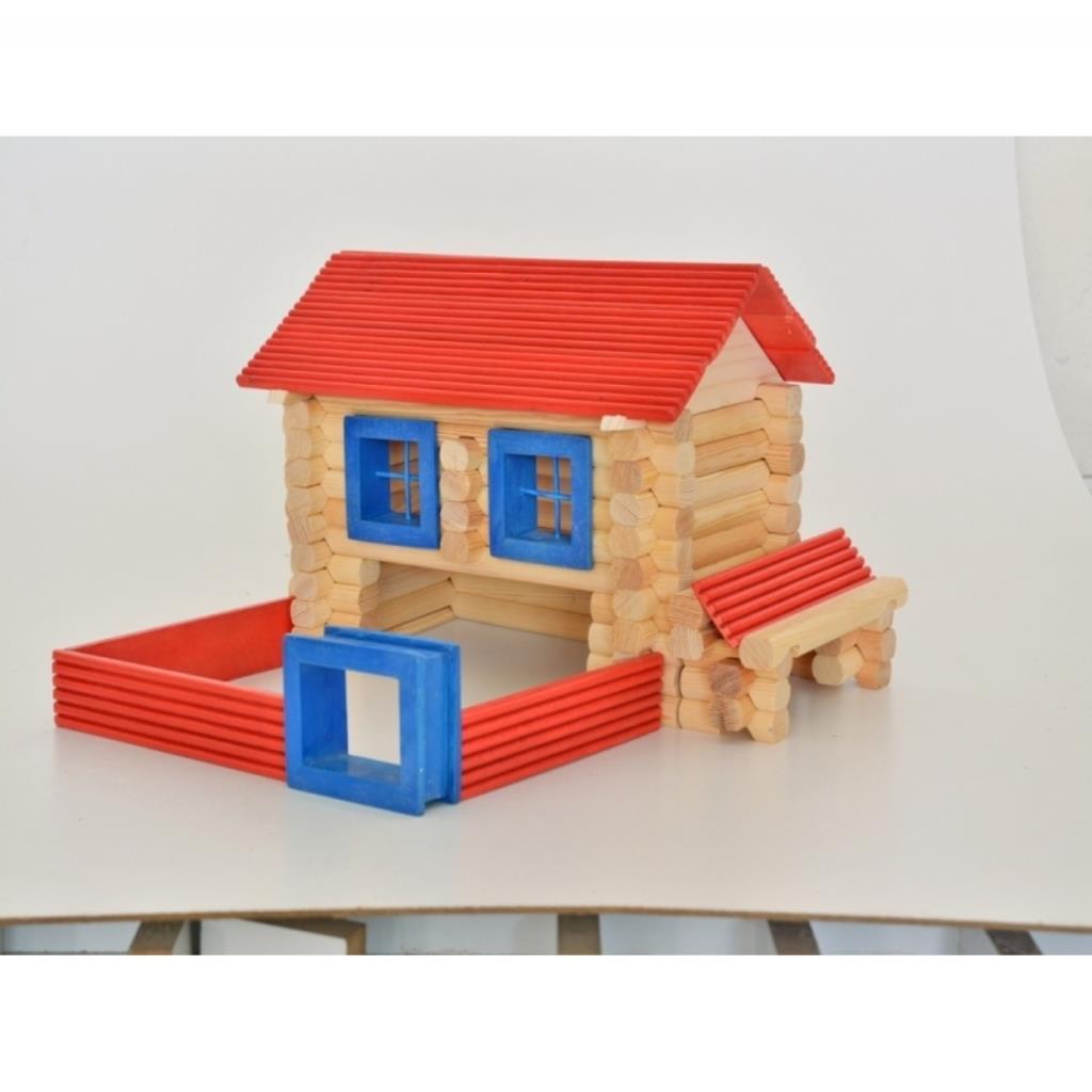 HOBİ EĞİTİM DÜNYASIDEdemin Evi Ahşap Ev Maket Oyunu 93 Parça 00024