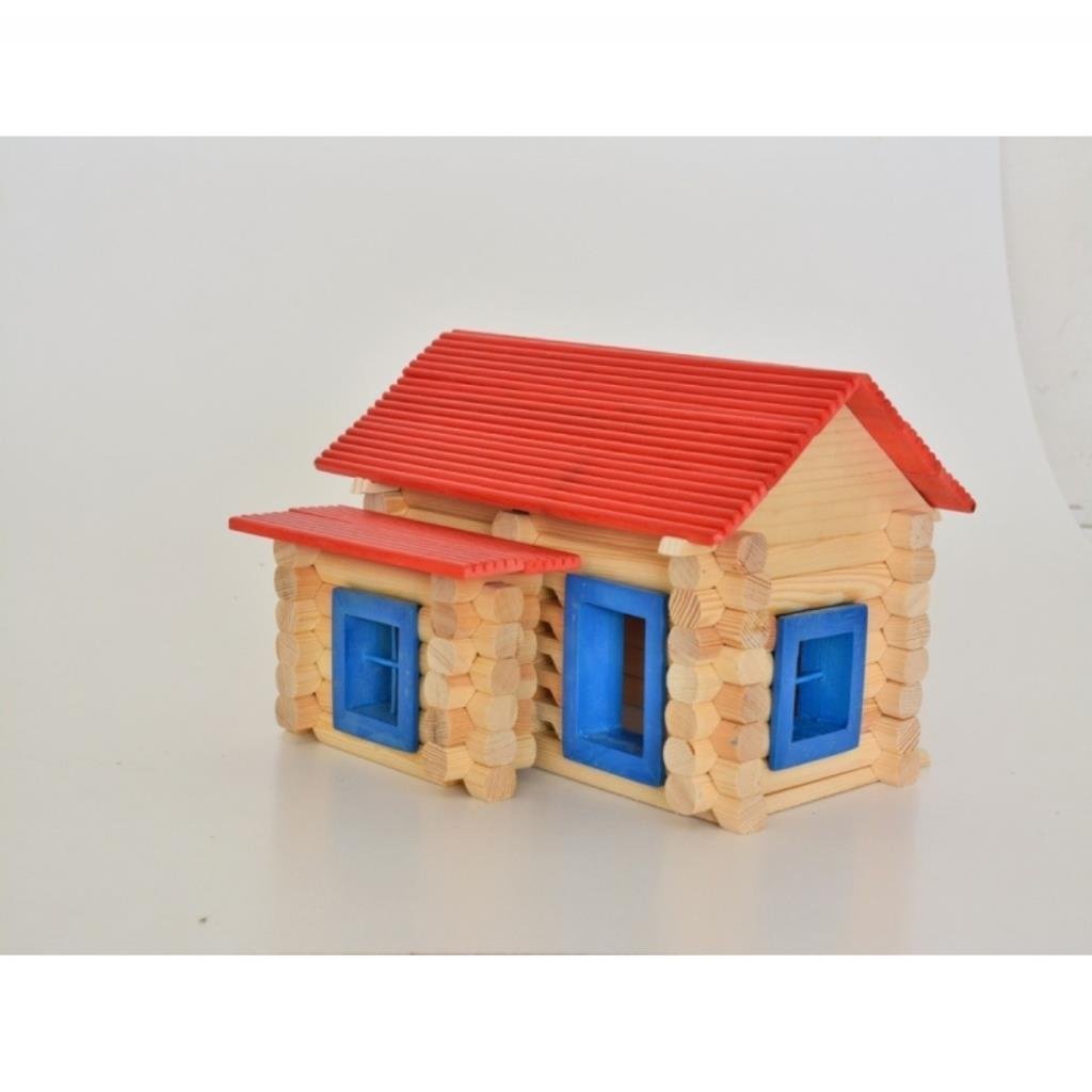 HOBİ EĞİTİM DÜNYASIDEdemin Evi Ahşap Ev Maket Oyunu 93 Parça 00024