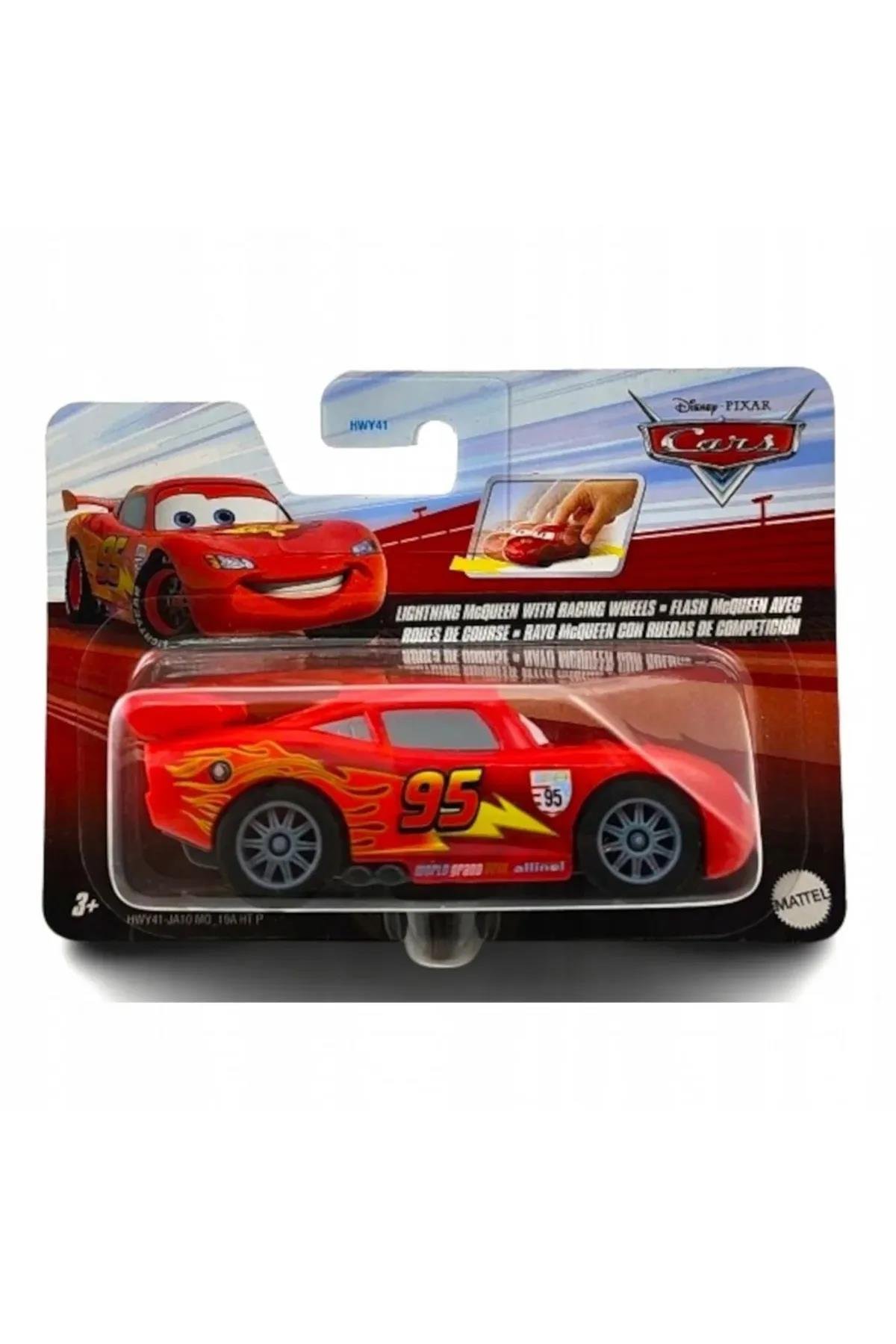 MATTELMattel Cars Çek-Bırak Araba LIGHTNING McQUEEN WITH RACING WHEELS HGL51-HWY41