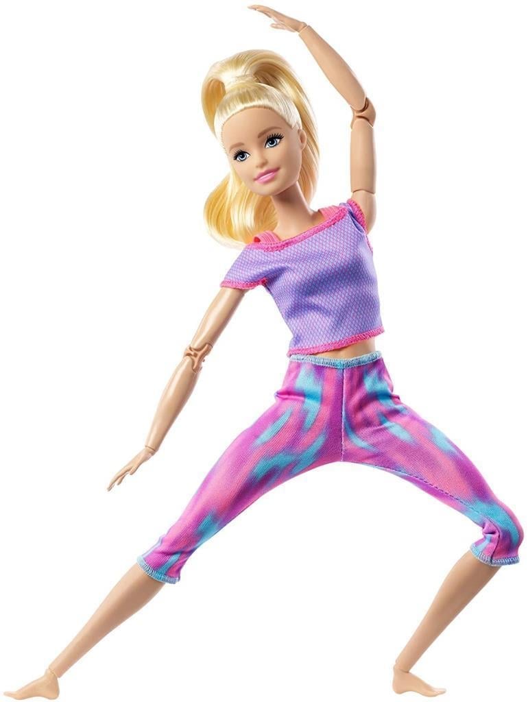 barbieBarbie Sonsuz Hareket Bebeği Mor Renkli Spor Kıyafeti İle Sarışın Uzun Saçlı Bebek GXF04