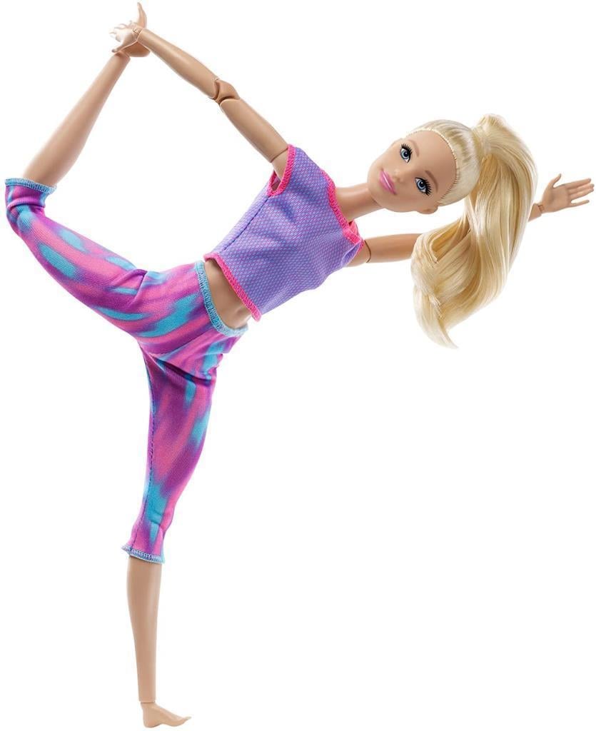 barbieBarbie Sonsuz Hareket Bebeği Mor Renkli Spor Kıyafeti İle Sarışın Uzun Saçlı Bebek GXF04