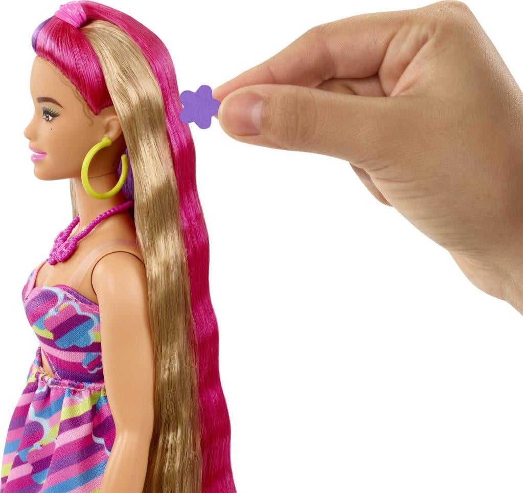 barbieBarbie Upuzun Muhteşem Saçlı Bebekler HCM87 - Esmer-Çiçek