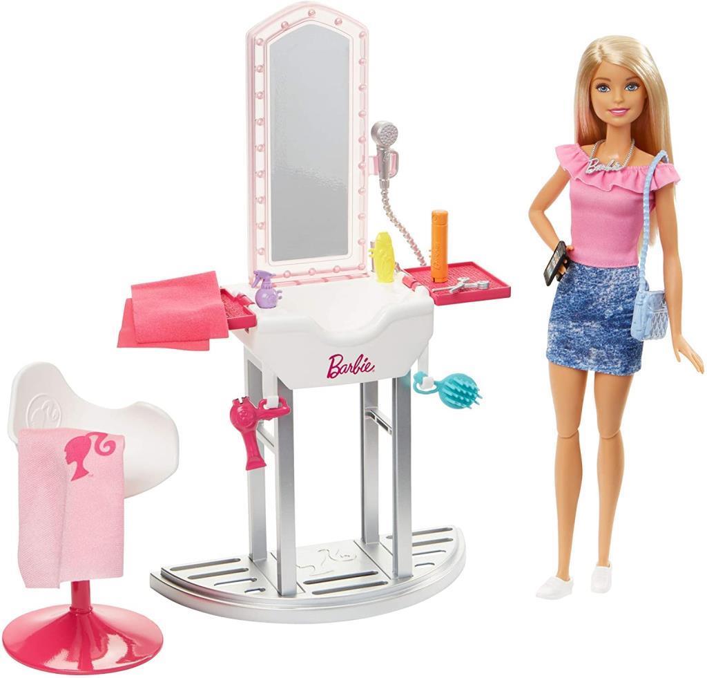 MATTELMattel Barbie Bebek Ve Oda Setleri (Kuaför) DVX51-FJB36