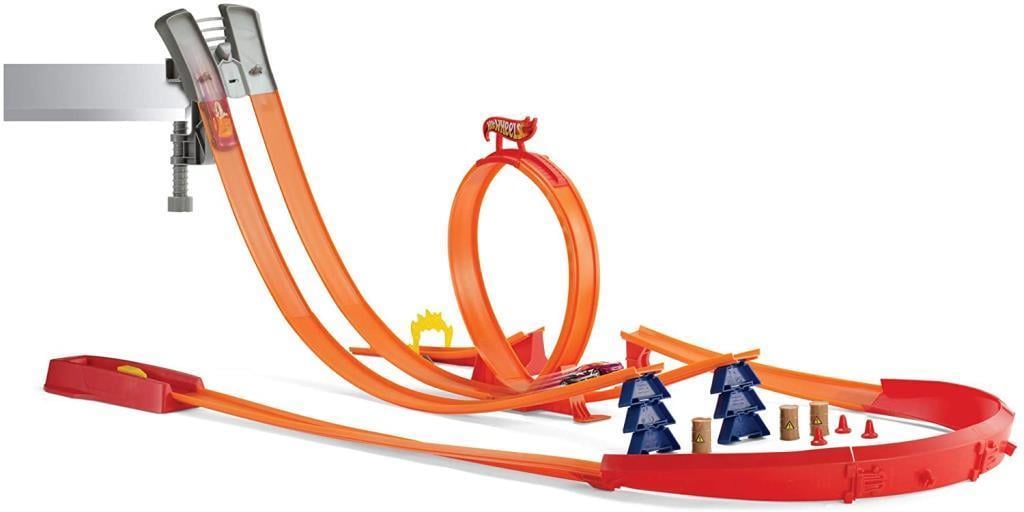 MATTELHot Wheels Yüksek Atlayış Yarış Seti - Bağlantılar, Kavisler, Fırlatıcılarla Sınırsız Oyun Seçeneği - Y0276