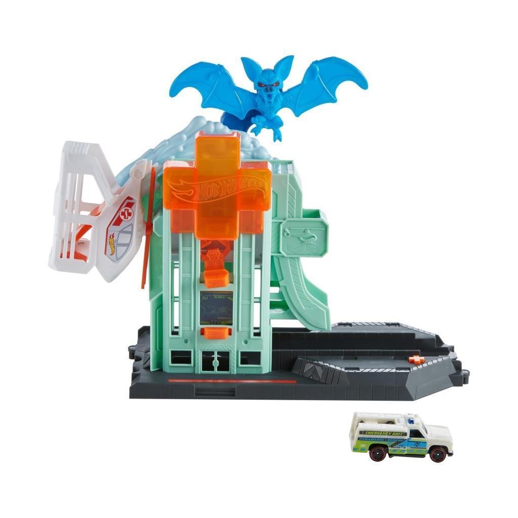 HOTWHEELSHotwheels Hot Wheels Şehirde Yaratıcılık Macerası Oyun Setleri FNB05 GJK90 Yarasanın Hava Saldırısı