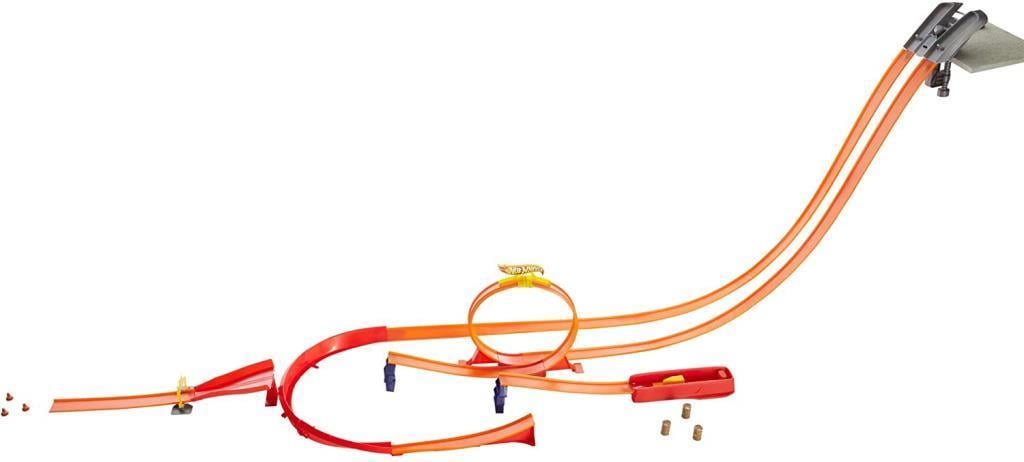 MATTELHot Wheels Yüksek Atlayış Yarış Seti - Bağlantılar, Kavisler, Fırlatıcılarla Sınırsız Oyun Seçeneği - Y0276