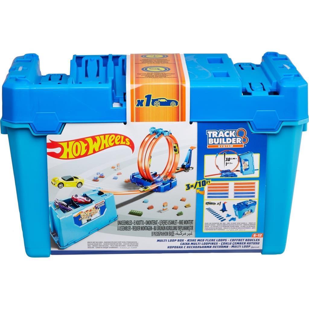 HOTWHEELSHot Wheels Track Builder Kutulu Uzman Serisi Yarış Seti, Dönen Parkur Kutusu, 1 Adet Araç, Pist ve Fırlatıcılar Dahil, FLK90