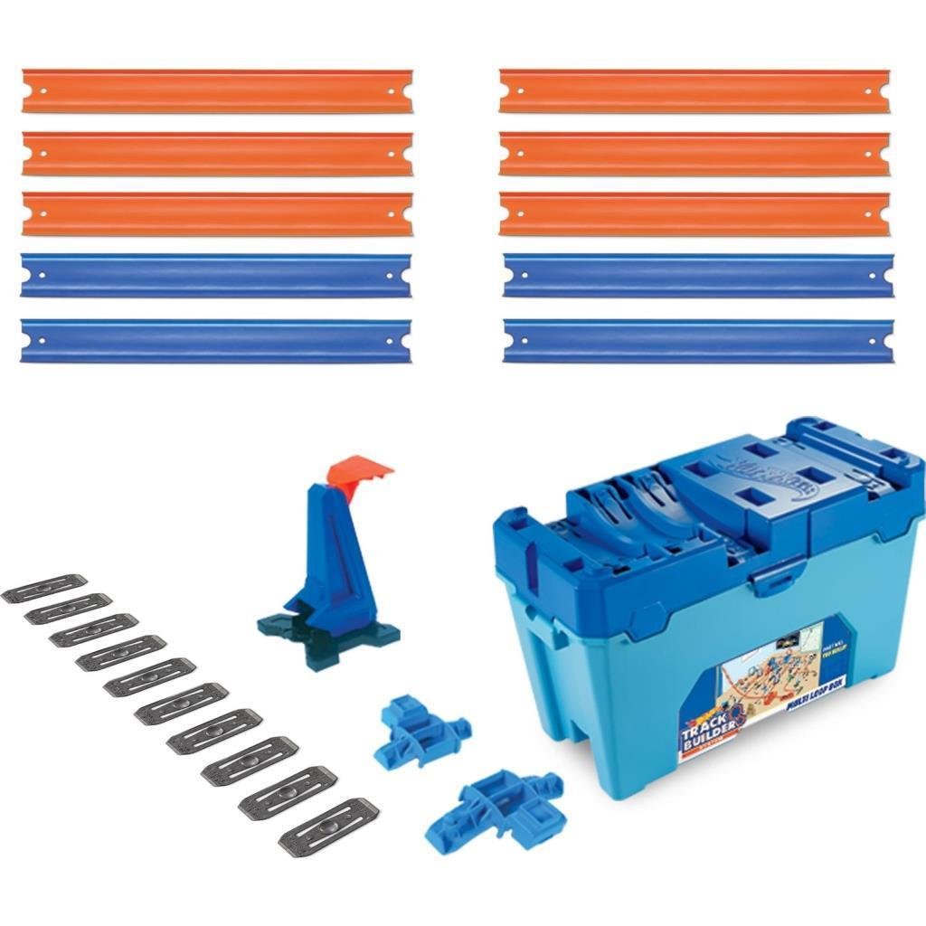 HOTWHEELSHot Wheels Track Builder Kutulu Uzman Serisi Yarış Seti, Dönen Parkur Kutusu, 1 Adet Araç, Pist ve Fırlatıcılar Dahil, FLK90