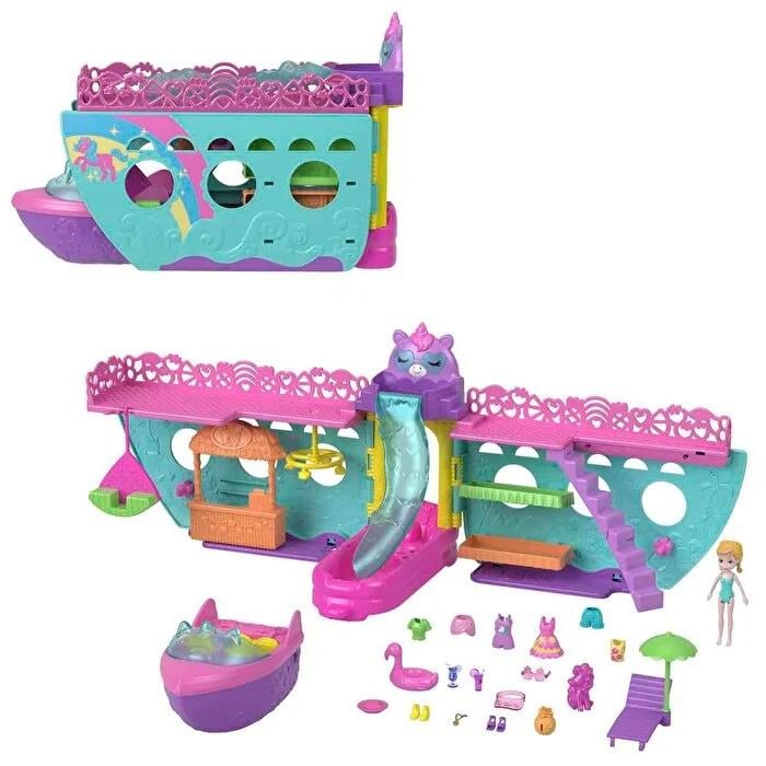 MATTELMattel Polly Pocket Unıcorn Dream Cruıse Oyun Seti HWP26