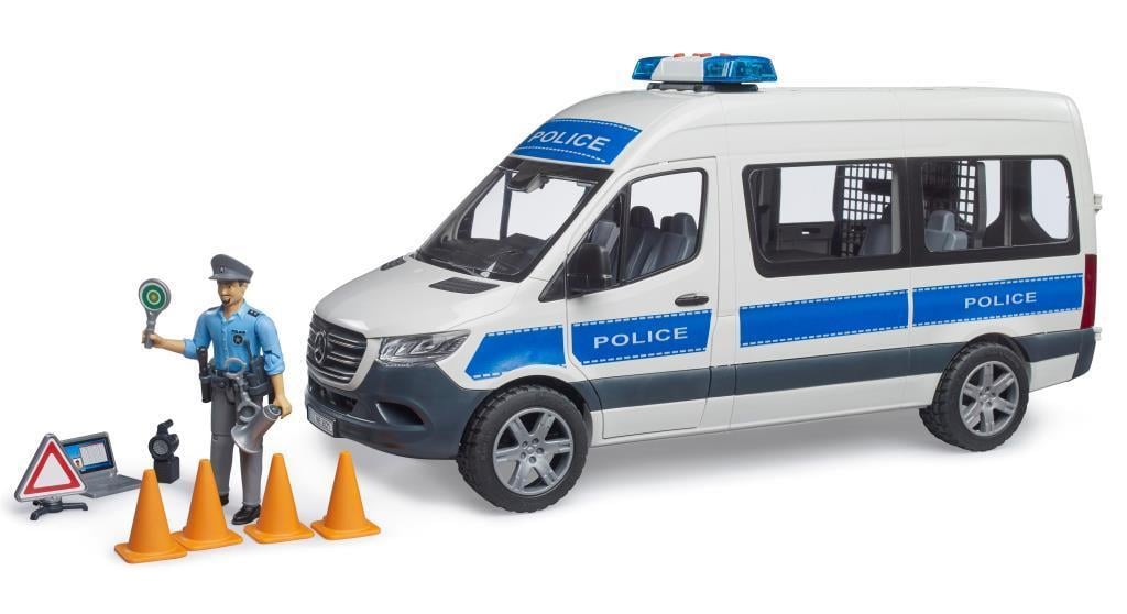 BRUDERBruder MB Sprinter Polis Minibüsü, Sürücüsü ve Aksesuarları BR02683