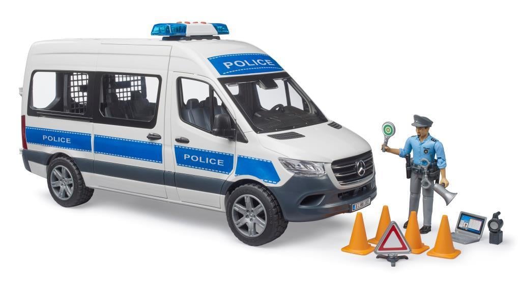 BRUDERBruder MB Sprinter Polis Minibüsü, Sürücüsü ve Aksesuarları BR02683