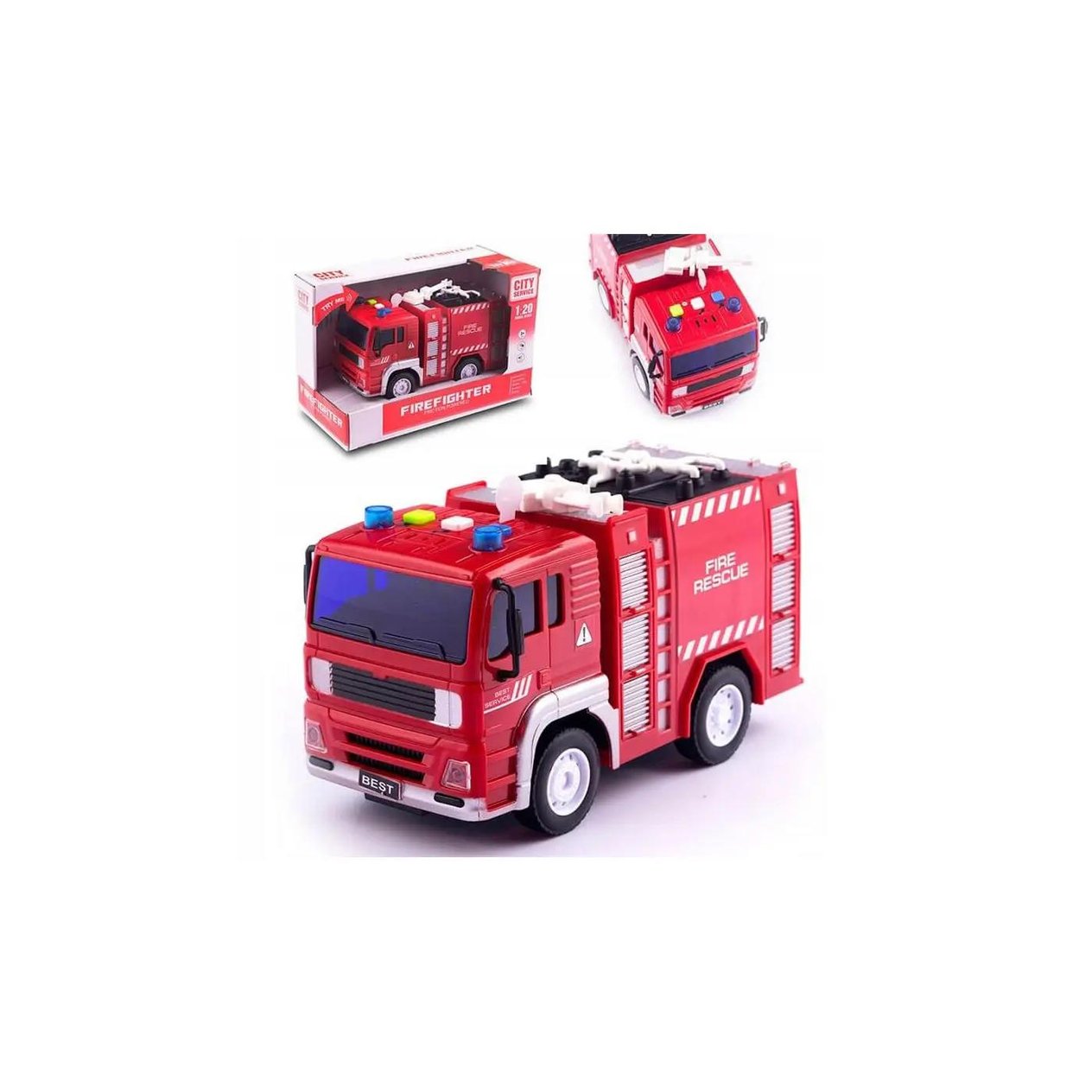 CerenCeren Ctoys Pilli Işıklı Sesli 1:20 İtfaiye Kamyonu WY551A