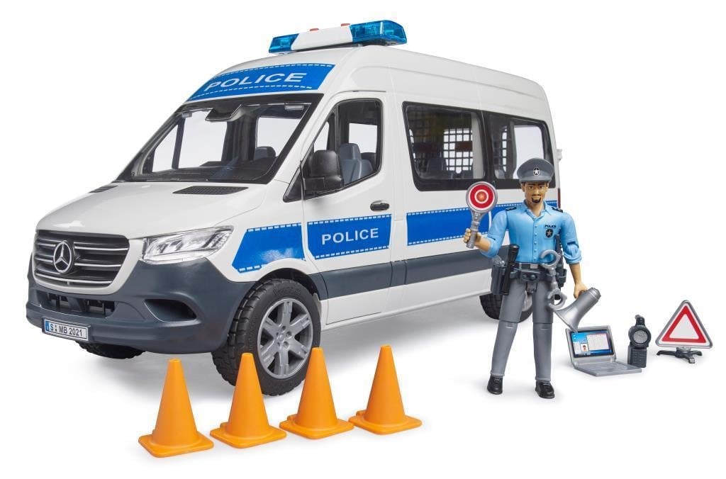 BRUDERBruder MB Sprinter Polis Minibüsü, Sürücüsü ve Aksesuarları BR02683