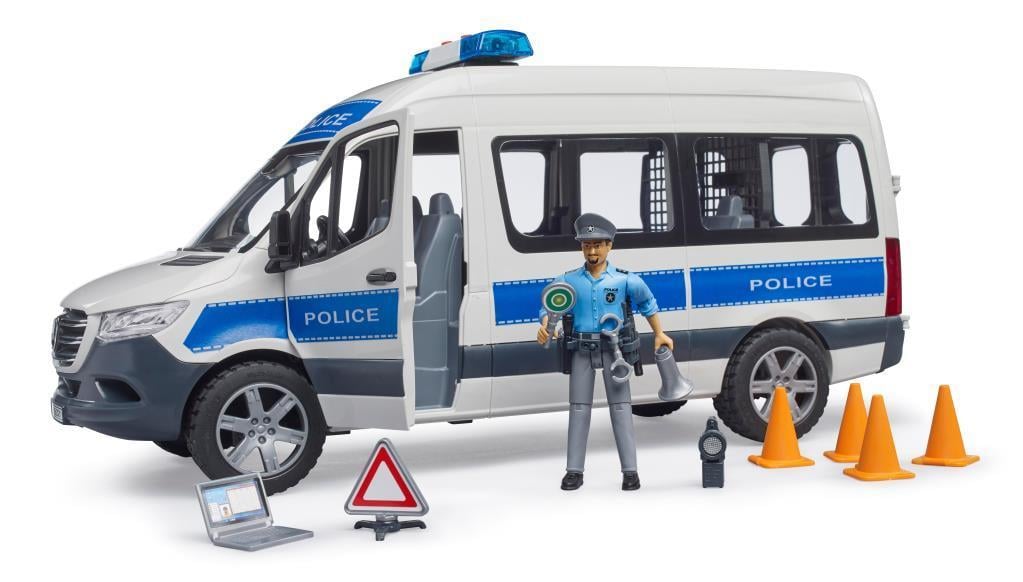 BRUDERBruder MB Sprinter Polis Minibüsü, Sürücüsü ve Aksesuarları BR02683