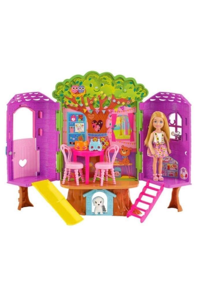 barbieBarbie Chelsea'nin Ağaç Evi HPL70,Barbie Oyuncak Bebek