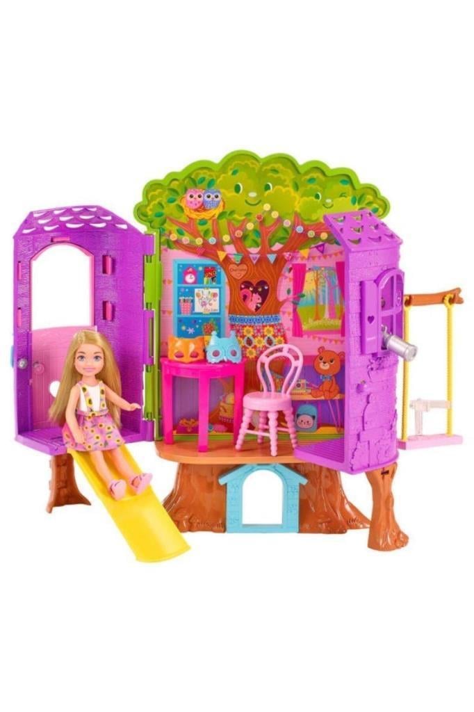 barbieBarbie Chelsea'nin Ağaç Evi HPL70,Barbie Oyuncak Bebek