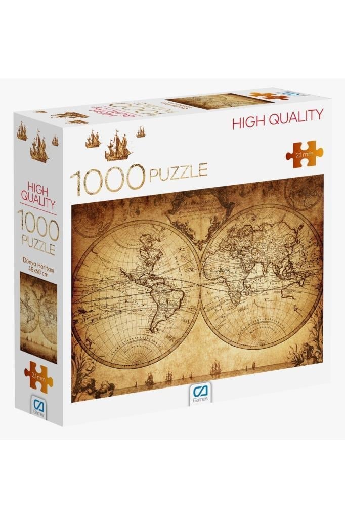 CA GamesCa Games 1000 Parça Dünya Haritası Puzzle 7037,Dünya Haritası Puzzle