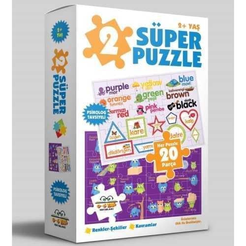 06YAŞFABU SÜPER PUZZLE 20 PARÇA RENKLER ŞEKİLLER - KAVRAMLAR 2 PUZZLE EVA MALZEME